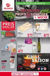 Gazetka promocyjna Selgros - Food - Gazetka - ważna od 08.05 do 08.05.2024 - strona 1 - produkty: burger, ecco, filet, flasche, frizzante, lindt, martini, prosecco, rind, rinder, rinderfilet, salomon, schwein, schweine, spargel, steak, steaks, Ti, tomate, tomaten, wein, weine