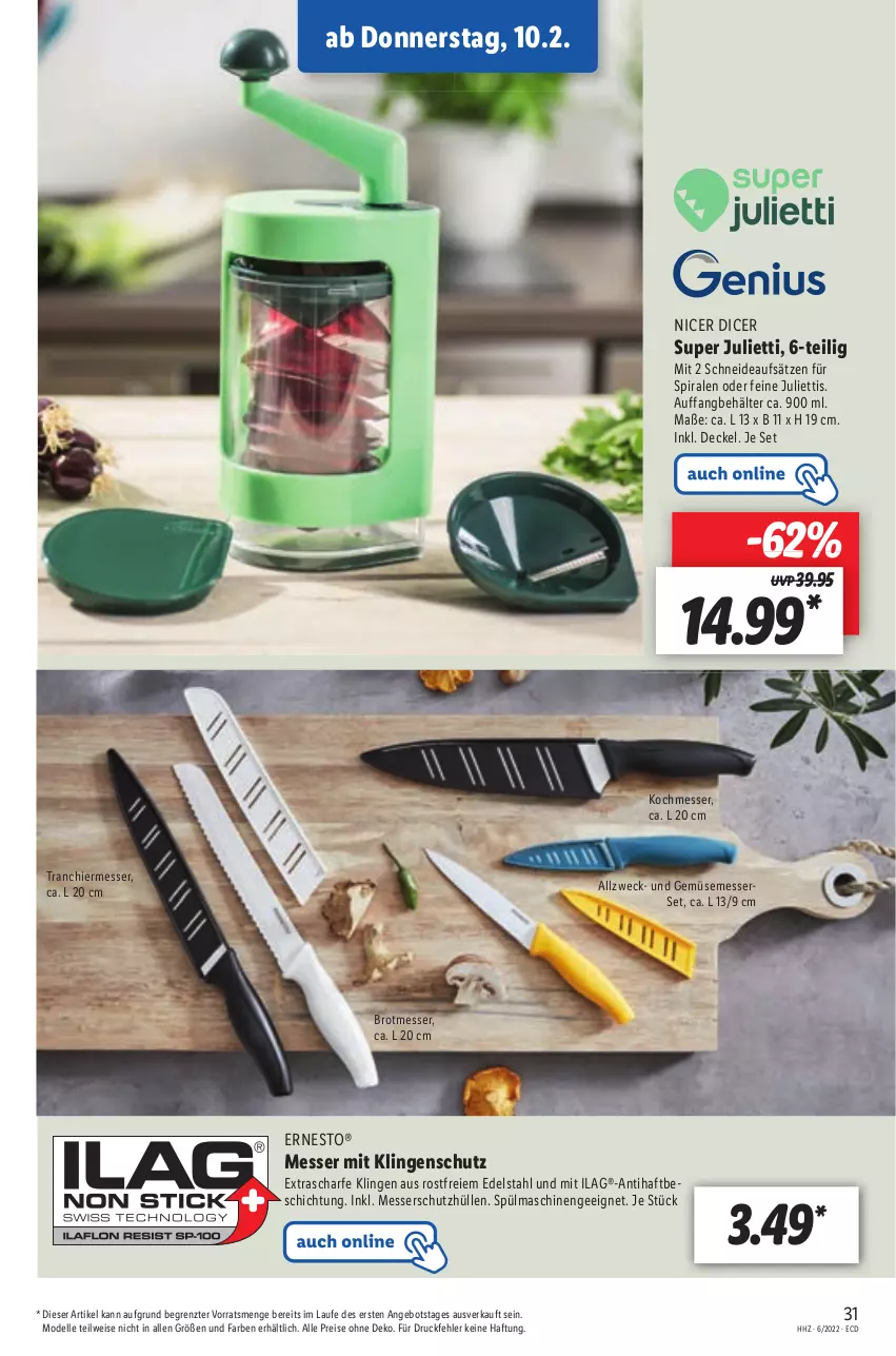 Aktueller Prospekt Lidl - Aktionsprospekt - von 07.02 bis 12.02.2022 - strona 39 - produkty: angebot, Behälter, brot, decke, Deckel, dell, edelstahl, eis, elle, ernesto, ilag, messer, Messerset, Mode, reis, schutzhülle, spülmaschinen, Ti, und gemüse, weck, ZTE