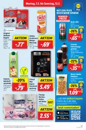 Gazetka promocyjna Lidl - Aktionsprospekt - Gazetka - ważna od 12.02 do 12.02.2022 - strona 21 - produkty: alesto, alkohol, angebot, apfel, apfelsaft, brause, coupon, coupons, eis, elle, erdnüsse, erfrischungsgetränk, fassbrause, Floralys, frucht, geschenkpackung, getränk, gin, jumbo, küche, Küchen, küchentücher, Kugel, mango, maracuja, natur, pils, reis, saft, Schal, Schale, teller, Ti, tücher, veltins, vita, ZTE