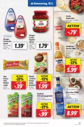 Gazetka promocyjna Lidl - Aktionsprospekt - Gazetka - ważna od 12.02 do 12.02.2022 - strona 47 - produkty: alkohol, angebot, bier, bonbons, dovgan, eis, elle, erfrischungsgetränk, frucht, fruchtsaft, gelee, getränk, Letcho, likör, paprika, quark, reis, riegel, saft, sauce, teller, Ti, tomate, tomaten, tyskie, vodka, ZTE