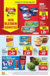 Gazetka promocyjna Lidl - Aktionsprospekt - Gazetka - ważna od 12.02 do 12.02.2022 - strona 50 - produkty: angebot, Bona, cola, coupon, dip, elle, emmentaler, frucht, fruchtjoghurt, gutschein, joghur, joghurt, Käse, kiri, mascarpone, Milbona, milka, milkana, Müller, pudding, rahmjoghurt, salat, salatherzen, Schmelzkäse, Soße, telefon, teller, Ti, weihenstephan, ZTE