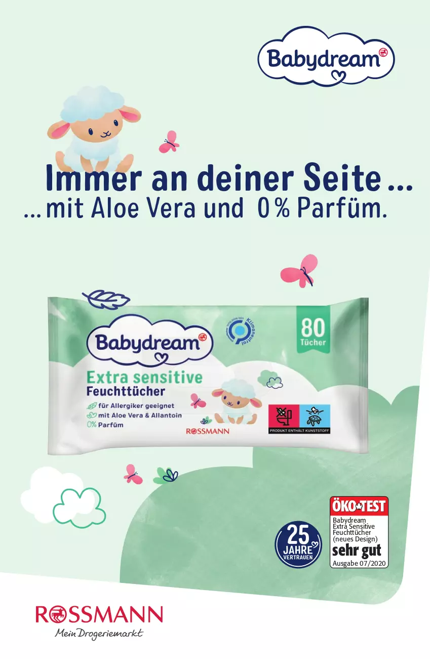 Aktueller Prospekt Rossmann - Prospekte - von 15.08 bis 02.10.2022 - strona 2 - produkty: aloe vera, babydream, feuchttücher, Ti, tücher