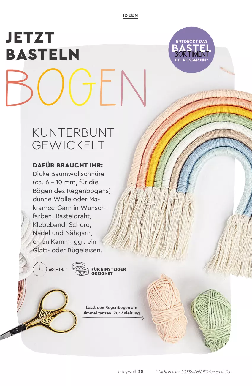 Aktueller Prospekt Rossmann - Prospekte - von 15.08 bis 02.10.2022 - strona 23 - produkty: Bau, Beba, bügel, Bügeleisen, Draht, eis, Rauch, Schere, Ti, WICK, wolle