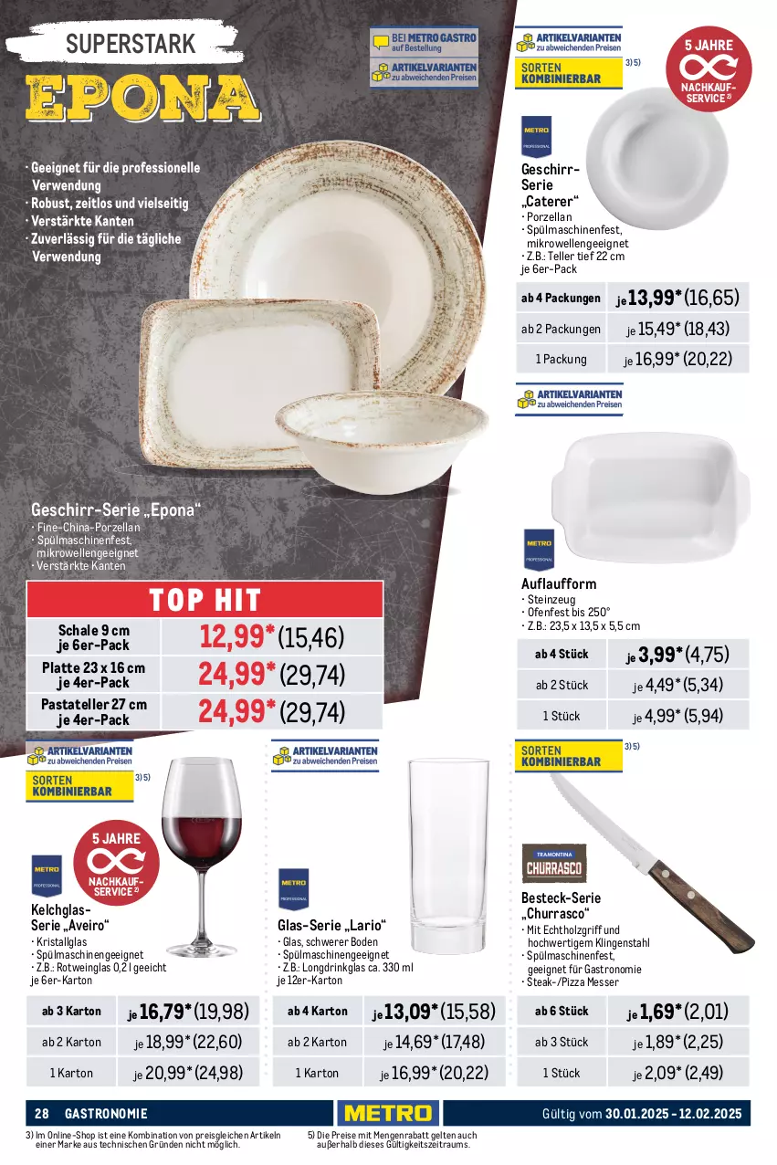 Aktueller Prospekt Metro - GastroJournal - von 30.01 bis 12.02.2025 - strona 28 - produkty: auer, besteck, braun, drink, eis, elle, geschirr, Geschirrserie, Holz, kerze, latte, LG, messer, mikrowelle, Ofen, papier, pasta, pizza, reis, rotwein, Schal, Schale, Serviette, servietten, spülmaschinen, steak, Tasche, tee, Teelicht, teelichte, teller, Ti, tragetasche, tuc, wein