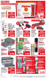 Gazetka promocyjna Kaufland - Prospekt - Gazetka - ważna od 21.08 do 21.08.2024 - strona 40 - produkty: abdeckplane, alpina, Alpinaweiß, angebot, angebote, Bau, bier, Biere, Brei, brie, decke, easymaxx, eimer, eis, Farbroller, Holz, innenfarbe, Klappbox, kleber, laminat, reis, Roller, spachtel, teppich, Ti, ZTE