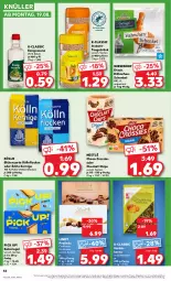 Gazetka promocyjna Kaufland - Prospekt - Gazetka - ważna od 21.08 do 21.08.2024 - strona 46 - produkty: angebot, Blüte, chips, choclait chips, choco crossies, crossies, essig, getränk, gewürz, hafer, hähnchenschenkel, henkel, Instanttee, keks, kölln, korn, Kürbis, kürbiskerne, lindt, natur, nestlé, Pick Up!, riegel, schenkel, tee, Ti, wiesenhof, ZTE