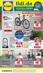 Gazetka promocyjna Lidl - Wochen-Highlights im Onlineshop - Gazetka - ważna od 23.07 do 23.07.2023 - strona 1 - produkty: akku, angebot, angebote, beleuchtung, bügel, crivit, dell, E-Bike, eis, elle, Fahrrad, Kette, Klapprad, Mode, ndk, Reinigung, reis, rel, riegel, rwe, Schal, Schale, shimano, telefon, Ti, uhr