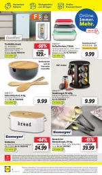 Gazetka promocyjna Lidl - Wochen-Highlights im Onlineshop - Gazetka - ważna od 23.07 do 23.07.2023 - strona 4 - produkty: abtauautomatik, auer, auto, bambus, Bau, besteck, besteck-set, brot, Brotkasten, decke, Deckel, edelstahl, eis, elle, ente, erde, ernesto, gabel, gewürz, Holz, kaffee, kühlschrank, LG, Löffel, mac, magazin, messer, mikrowelle, ndk, Ofen, Rauch, regal, reis, rwe, salat, Schrank, schüssel, spülmaschinen, Ti, tisch, Untersetzer