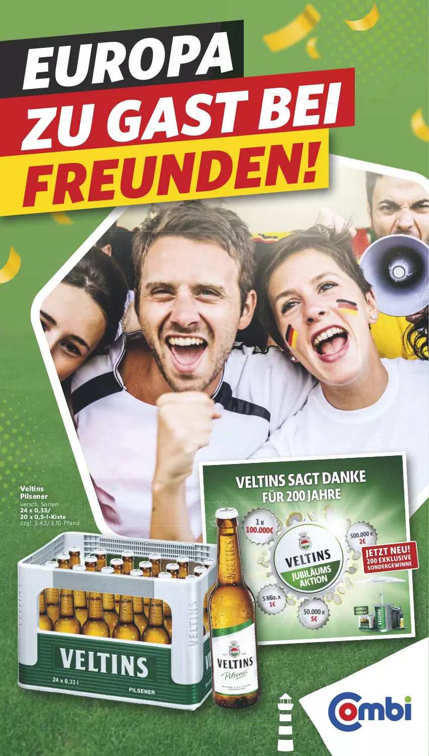 Aktueller Prospekt Combi - Prospekte - von 03.06 bis 29.06.2024 - strona 1 - produkty: pils, pilsener, Ti, veltins, veltins pilsener