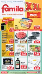 Gazetka promocyjna Famila - Prospekte - Gazetka - ważna od 04.02 do 04.02.2023 - strona 1 - produkty: angebot, angebote, Becher, beere, beeren, beutel, din a4, Eckregal, eis, elle, ente, fertiggericht, fertiggerichte, flasche, fleisch, frosta, frucht, fruchtjoghurt, Germ, hackfleisch, hackfleisch gemischt, heidelbeere, heidelbeeren, isolierbecher, jägermeister, joghur, joghurt, knorr, knorr fix, kopierpapier, kraft, krombache, krombacher, krombacher pils, landliebe, meggle, Meister, papier, pils, regal, reis, rind, rwe, salz, Schal, Schale, schwein, schwein und rind, spülmaschinen, steckregal, Streichzart, suppe, suppen, suppenliebe, teller, Ti, travel mug, veggie, wein, ZTE