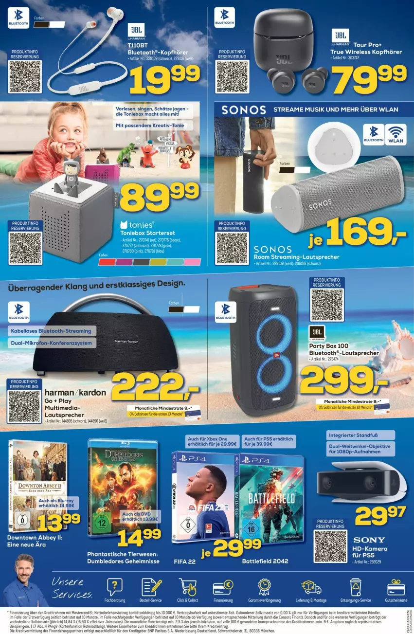 Aktueller Prospekt Euronics - Prospekte - von 20.07 bis 27.07.2022 - strona 4 - produkty: asti, bluetooth®-lautsprecher, dvd, gutschein, harman, lautsprecher, mac, rwe, Sonos, sony, Ti, tisch, Toniebox, Xbox, Xbox One