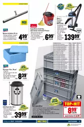 Gazetka promocyjna Metro - GastroJournal - Gazetka - ważna od 10.08 do 10.08.2022 - strona 37 - produkty: adapter, auto, Behälter, besteck, bestecke, beutel, brut, decke, Deckel, edelstahl, eimer, eis, Elektro, erde, gefrierschrank, Gläser, kühlschrank, lebensmittel, mac, menalux, pizza, reis, Ria, ring, Schrank, Ti, tisch, top-hit, Trockensauger, wasser, werkzeug, werkzeuge