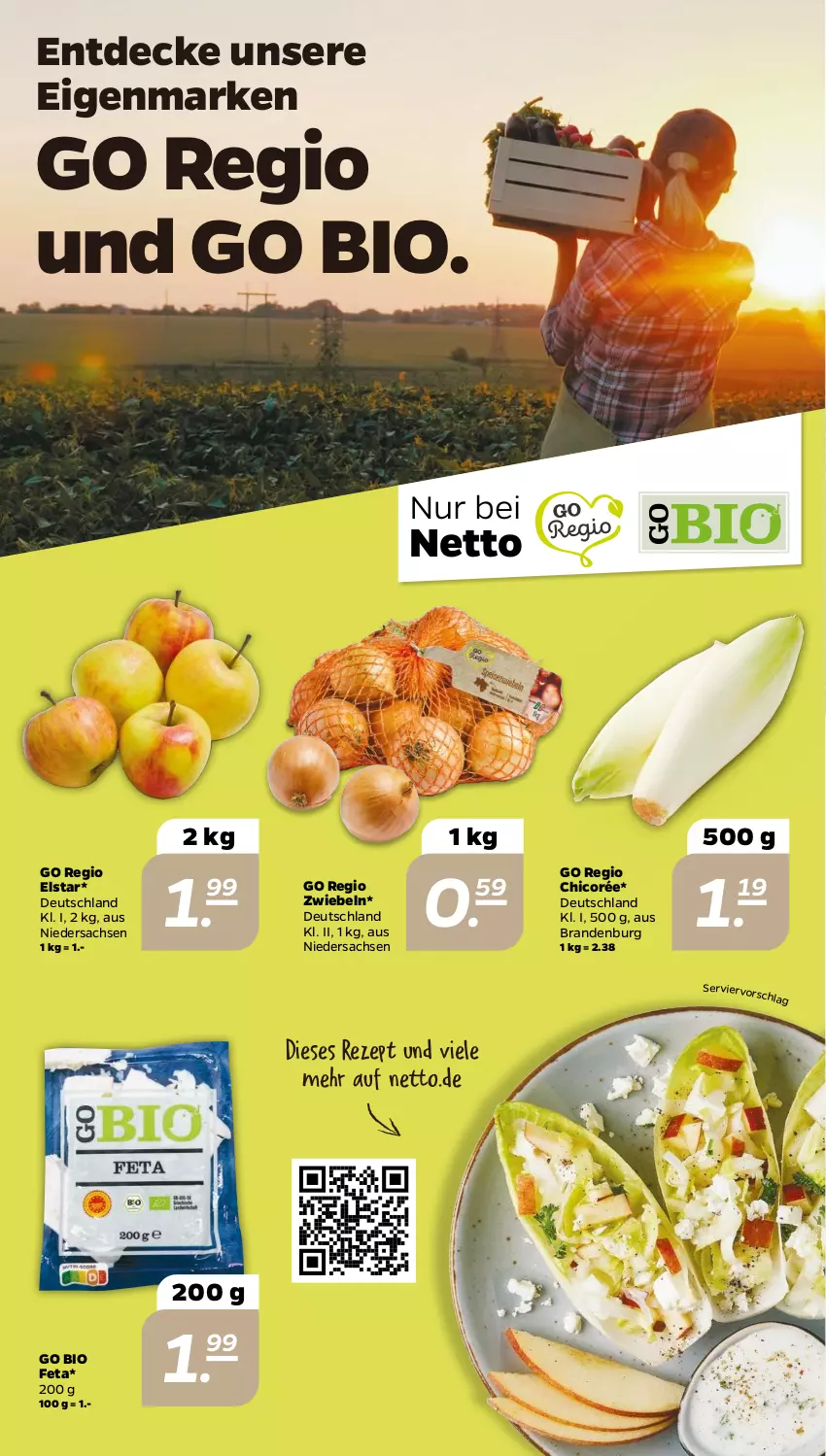 Aktueller Prospekt Netto - Angebote ab Montag - von 19.04 bis 23.04.2022 - strona 4 - produkty: bio, decke, feta, rezept, sac, zwiebel, zwiebeln