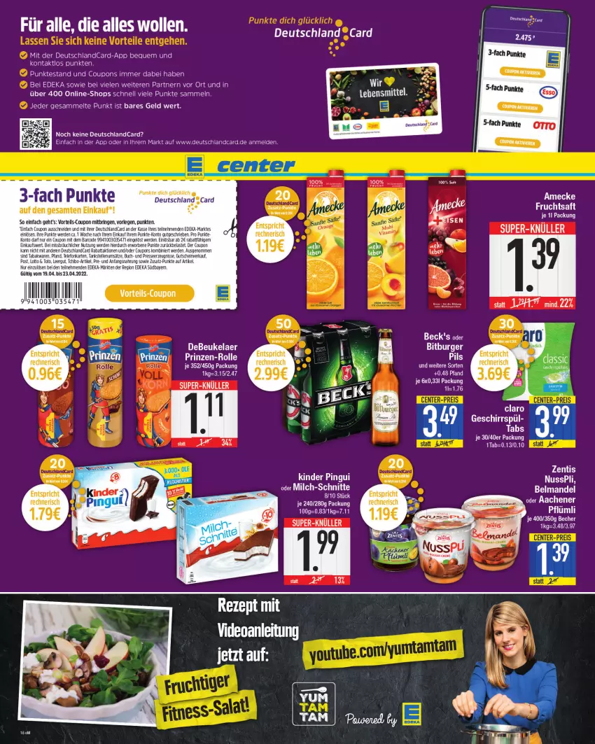 Aktueller Prospekt E Center - Angebote der Woche - von 18.04 bis 23.04.2022 - strona 16 - produkty: deo, elle, rezept, Ti, Yo