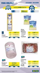 Gazetka promocyjna Metro - Wochen-Angebote Gastro - Gazetka - ważna od 18.10 do 18.10.2025 - strona 10 - produkty: angebot, bacon, beutel, brot, cheddar, eis, elle, fleisch, gouda, hinterkochschinken, kochschinken, mac, maultaschen, mc cain, milch, milram, mozzarella, pommes, reis, rel, ring, schinken, schnitten, spinat, Tasche, taschen, Ti, tiefpreis, und gemüse, würfel, Yo