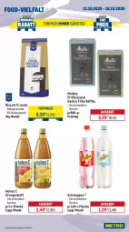 Gazetka promocyjna Metro - Wochen-Angebote Gastro - Gazetka - ważna od 18.10 do 18.10.2025 - strona 15 - produkty: angebot, barilla, bertolli, beutel, eis, filterkaffee, flasche, gin, Hohes C, homann, kaffee, kakao, keks, mayonnaise, melitta, Metro, metro gastro, nadler, olive, oliven, olivenöl, olivenöl extra, orange, orangen, orangensaft, pasta, perla, reis, remoulade, rum, saft, salat, schweppes, Ti, tiefpreis, tomate, tomaten, würfel, Yo