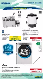 Gazetka promocyjna Metro - Wochen-Angebote Gastro - Gazetka - ważna od 18.10 do 18.10.2025 - strona 18 - produkty: angebot, auer, auto, backofen, besteck, edelstahl, eis, elle, fritteuse, geschirr, getränk, getränke, herdarten, LG, messer, Metro, metro gastro, Ofen, pfanne, reis, sahne, Schere, spülmaschinen, teller, thermostat, Ti, tiefpreis, Wella