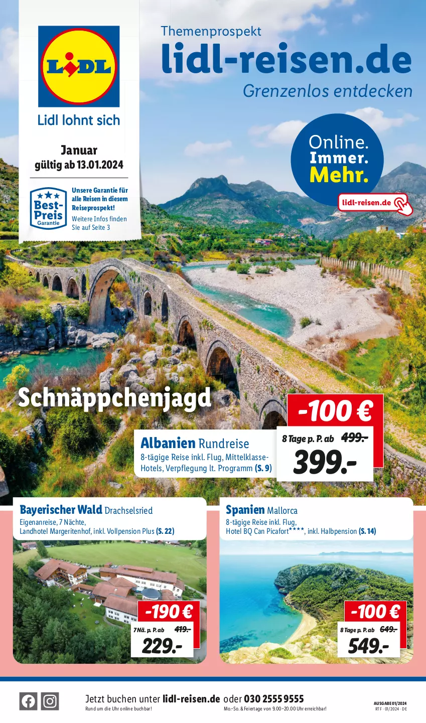 Aktueller Prospekt Lidl - Schnäppchenjagd - von 15.01 bis 15.02.2024 - strona 1 - produkty: buch, decke, eier, eis, reis, schnäppchen, Ti, uhr