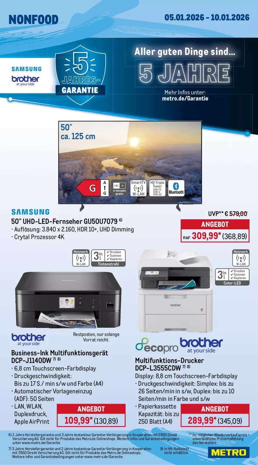 Aktueller Prospekt Metro - Wochen-Angebote - Seite 24 - von 05.01 bis 10.01.2026 - strona 23 - produkty: angebot, Apple, auer, auto, drucker, edelstahl, eis, elle, fernseher, geschirr, Geschirrserie, küche, Küchen, Küchenhelfer, LG, Metro, metro gastro, mikrowelle, papier, Pinzette, reis, sim, spülmaschinen, teller, Ti, tisch, topf, touchscreen, uhd, wein