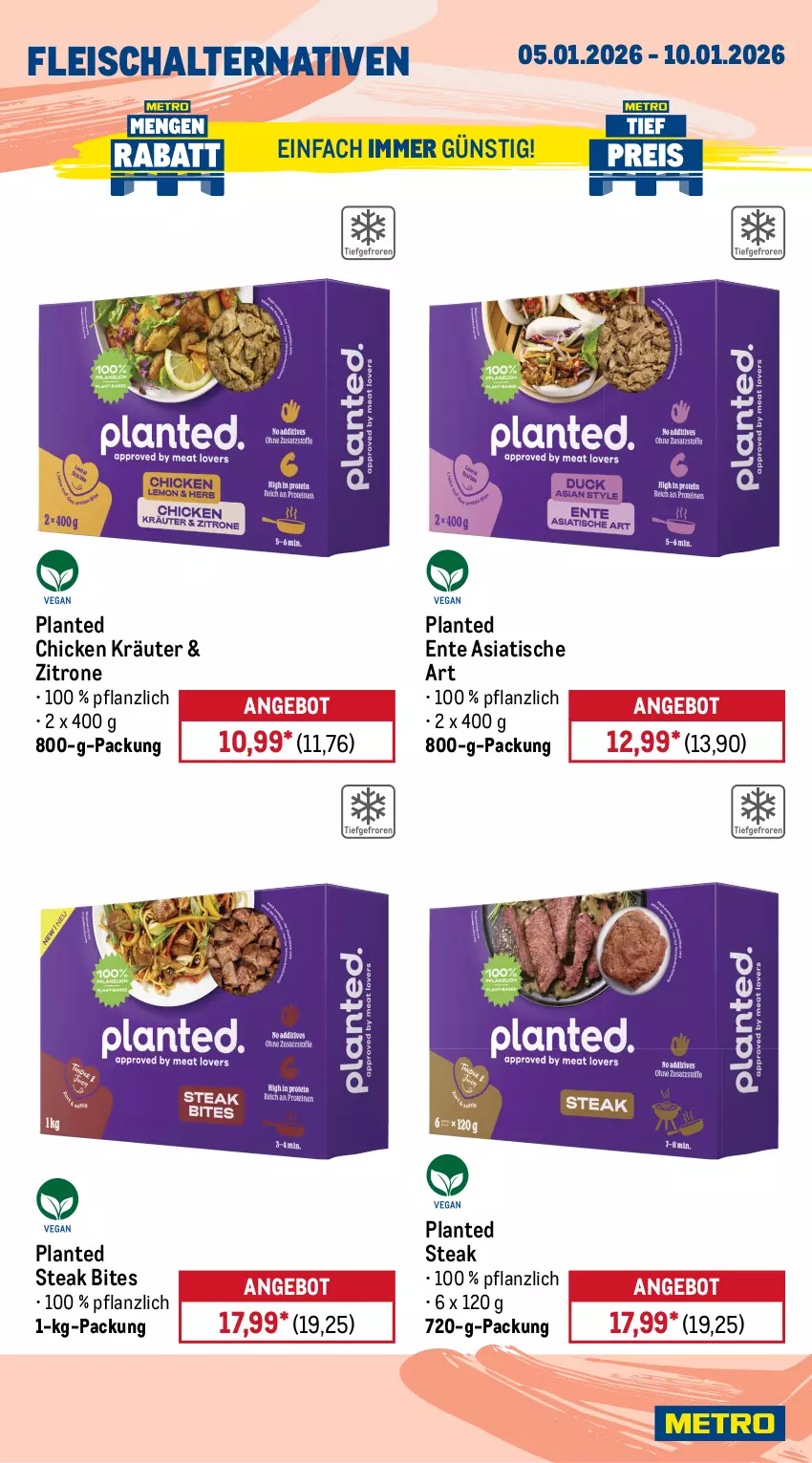Aktueller Prospekt Metro - Wochen-Angebote - Seite 24 - von 05.01 bis 10.01.2026 - strona 4 - produkty: Abtei, angebot, angebote, aqua, bites, Dorade, dorade royal, eis, elle, ente, filet, fisch, fleisch, Fleischalternative, forelle, frischfisch, garnelen, kräuter, lachs, lachsfilet, Metro, rel, rwe, Schal, steak, Ti, tisch, Wild, zitrone