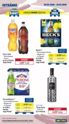 Gazetka promocyjna Metro - Wochen-Angebote - Seite 24 - Gazetka - ważna od 10.01 do 10.01.2026 - strona 15 - produkty: Alwa, angebot, beutel, bohne, classico, coca-cola, cola, espresso, flasche, gerolsteine, gerolsteiner, getränk, getränke, gin, jacobs, mars, Metro, mineralwasser, Palette, Peroni, steiner, Three Sixty, Ti, wasser