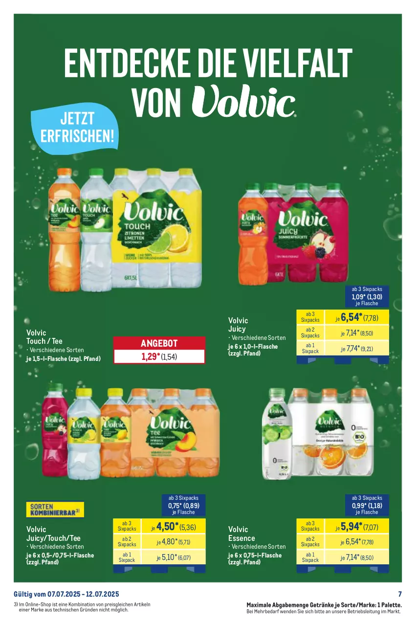 Aktueller Prospekt Metro - Starke Marken - von 07.07 bis 12.07.2025 - strona 7 - produkty: angebot, eis, flasche, getränk, getränke, Palette, reis, tee, Ti, volvic