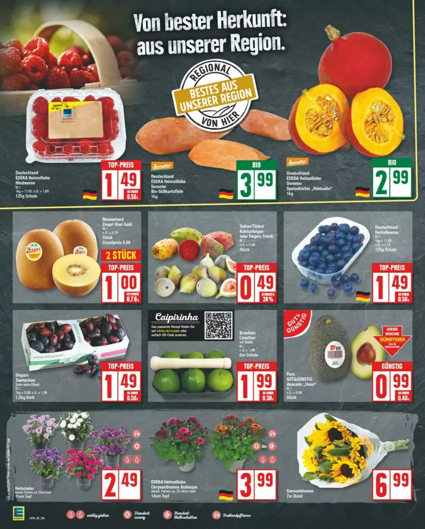 Aktueller Prospekt Edeka - Prospekte - von 17.08 bis 24.08.2024 - strona 2 - produkty: beere, beeren, bio, deka, eis, himbeer, himbeere, himbeeren, kartoffel, kartoffeln, reis, Süßkartoffeln, Ti, top-preis