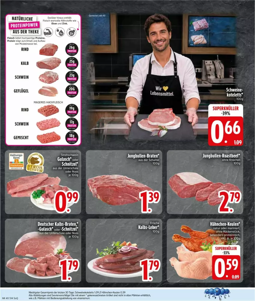 Aktueller Prospekt Edeka - Prospekte - von 28.09 bis 02.10.2026 - strona 16 - produkty: Bau, beef, braten, eis, fleisch, hackfleisch, jungbullen, reis, roastbeef, rum, Schal, Schale, schwein, schweine, Ti, wein, weine, ZTE