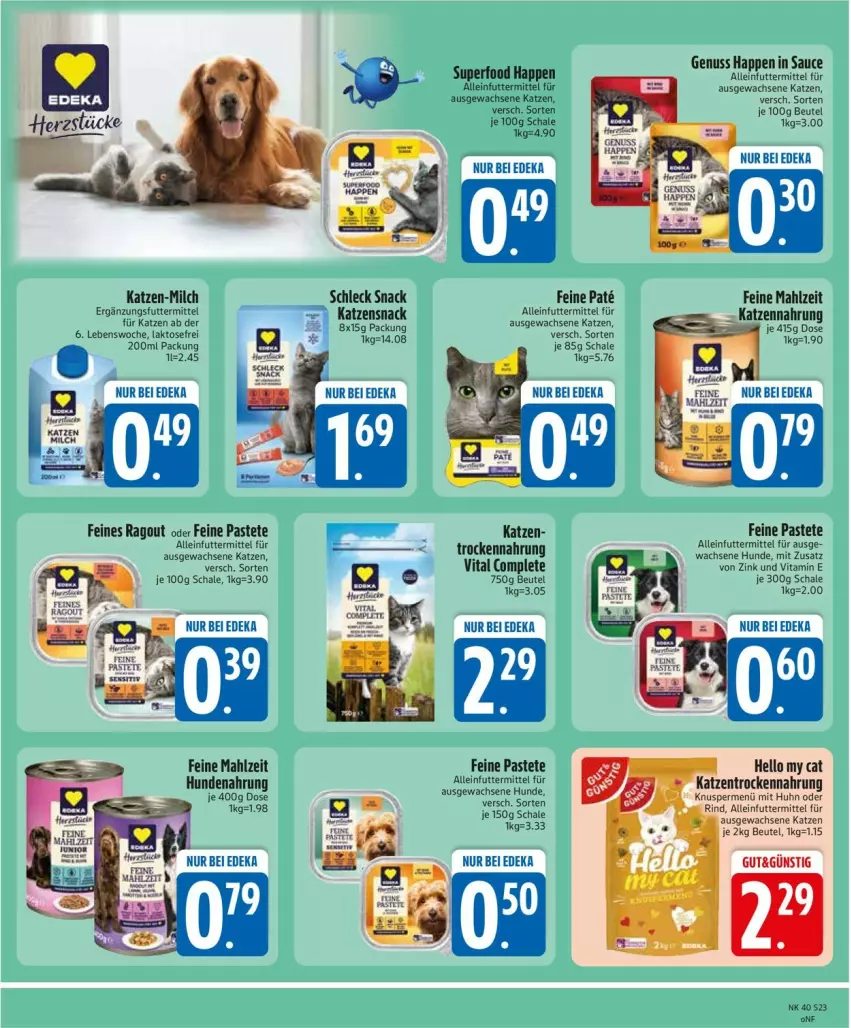 Aktueller Prospekt Edeka - Prospekte - von 28.09 bis 02.10.2026 - strona 25 - produkty: alleinfuttermittel, beutel, deka, hundenahrung, katzennahrung, katzensnack, milch, nuss, pastete, Ragout, rind, sauce, Schal, Schale, snack, Ti, Trockennahrung, vita