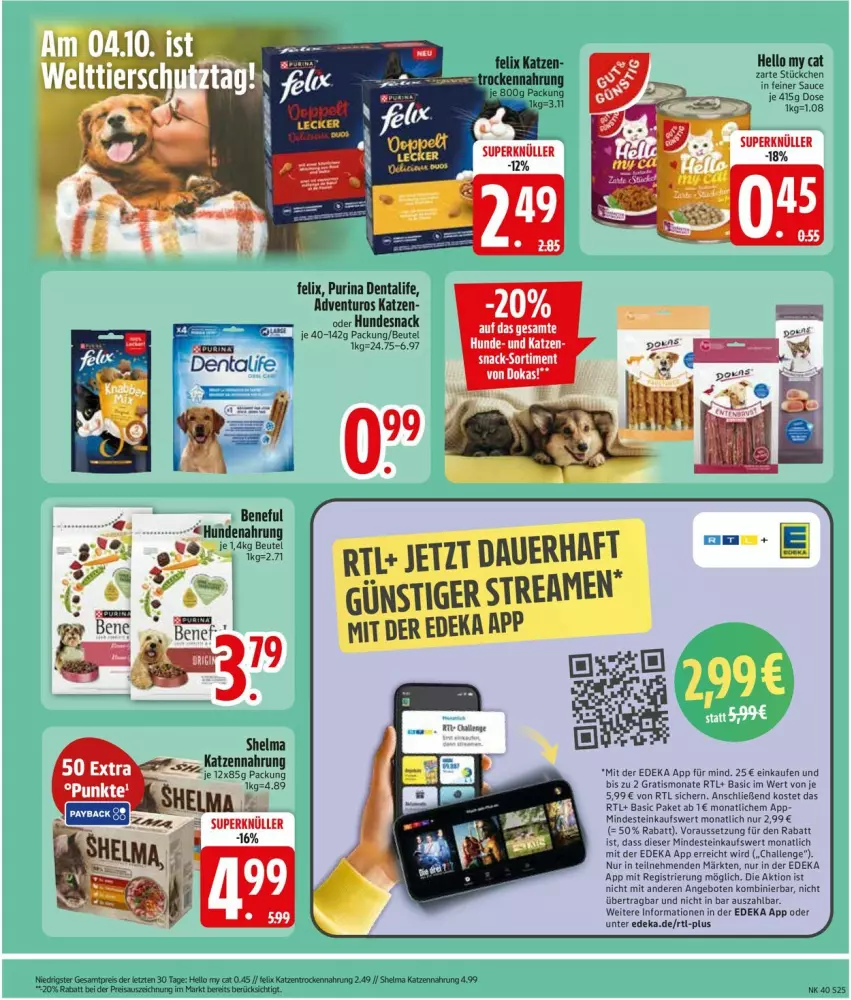 Aktueller Prospekt Edeka - Prospekte - von 28.09 bis 02.10.2026 - strona 27 - produkty: adventuros, angebot, angebote, auer, beutel, deka, eis, felix, hundenahrung, hundesnack, katzennahrung, purina, reis, sauce, snack, Ti