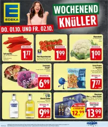 Gazetka promocyjna Edeka - Prospekte - Gazetka - ważna od 02.10 do 02.10.2026 - strona 30 - produkty: Absolut Vodka, beutel, bier, blume, blumen, blumenkohl, flasche, garnelen, mini-rispentomaten, mönchshof, natur, paprika, paprika rot, prawns, radler, Ria, rispentomaten, Spitzpaprika, Ti, tomate, tomaten, tuc, vodka, Zelt
