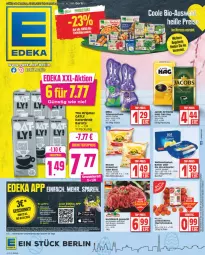 Gazetka promocyjna Edeka - Angebote der Woche - Gazetka - ważna od 01.04 do 01.04.2023 - strona 1 - produkty: Becher, beutel, bio, braten, butter, cherrytomaten, deka, drink, eduscho, eier, eis, erde, fleisch, gin, guthabenkarte, gutschein, hackfleisch, hackfleisch gemischt, hafer, Haferdrink, jacobs, jacobs krönung, Kette, Kroketten, mccain, milch, moser, müllbeutel, rind, rwe, schwein, schwein und rind, Streichzart, Tchibo, telefon, Ti, tomate, tomaten, weihenstephan, wein, ZTE