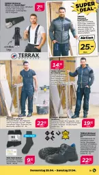 Gazetka promocyjna Netto - Woche 17 - Gazetka - ważna od 27.04 do 27.04.2024 - strona 21 - produkty: asti, Bau, baumwolle, eis, ente, hose, hosen, Jacke, kraft, Latzhose, rind, schuhe, socken, Stier, sweatjacke, Tasche, taschen, Ti, Tiere, tisch, wasser, wolle