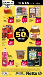 Gazetka promocyjna Netto - Woche 17 - Gazetka - ważna od 27.04 do 27.04.2024 - strona 32 - produkty: alle artikel ohne dekoration, almette, angebot, bratwurst, coca-cola, cola, coupon, dekoration, eis, elle, flasche, geschirr, geschirrspülmittel, grill, grobe bratwurst, mango, mehl, Mett, mondamin, nutella, pudding, reis, Soße, spülmittel, Ti, wurst