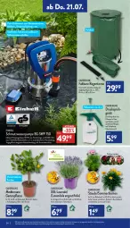 Gazetka promocyjna Aldi Nord - Aldi-Vorschau - Gazetka - ważna od 23.07 do 23.07.2022 - strona 24 - produkty: auto, blume, blumen, Blüte, Brei, edelstahl, einhell, elle, ente, Garten, Gartenpflanze, gin, kulturtopf, lavendel, olive, pflanze, pflanzen, Ria, Schal, Ti, tisch, topf, tragegriff, wasser, WICK, zitrone, ZTE