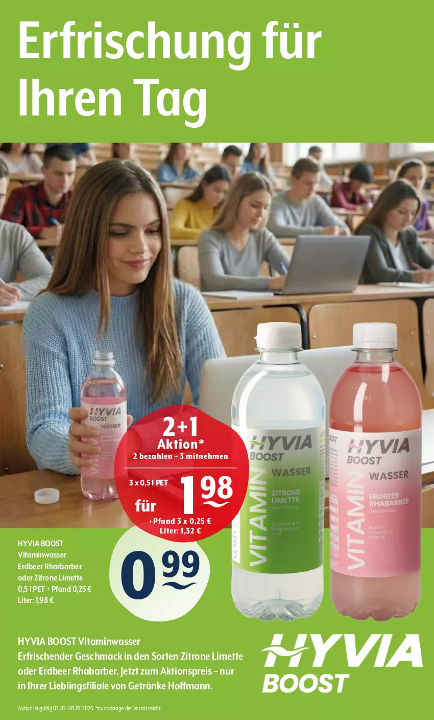 Aktueller Prospekt Getraenke Hoffmann - Prospekte - von 23.02 bis 28.02.2026 - strona 11 - produkty: aktionspreis, eis, getränk, getränke, limette, mac, Mett, reis, rhabarber, Ti, vita, wasser, zitrone