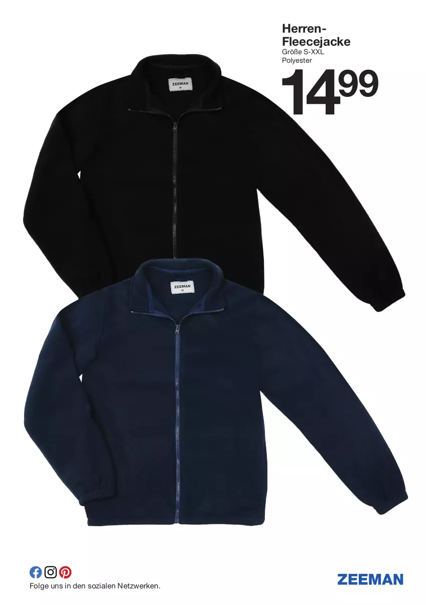 Aktueller Prospekt Zeeman - Prospekte - von 30.11 bis 06.12.2024 - strona 3 - produkty: Fleecejacke, Jacke, LG