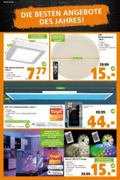 Gazetka promocyjna - Prospekt für Globus Baumarkt Achern - Gazetka - ważna od 26.11 do 26.11.2022 - strona 7 - produkty: decke, deckenleuchte, fernbedienung, LED Deckenleuchte, Leuchte, Ria, smartphone, Ti