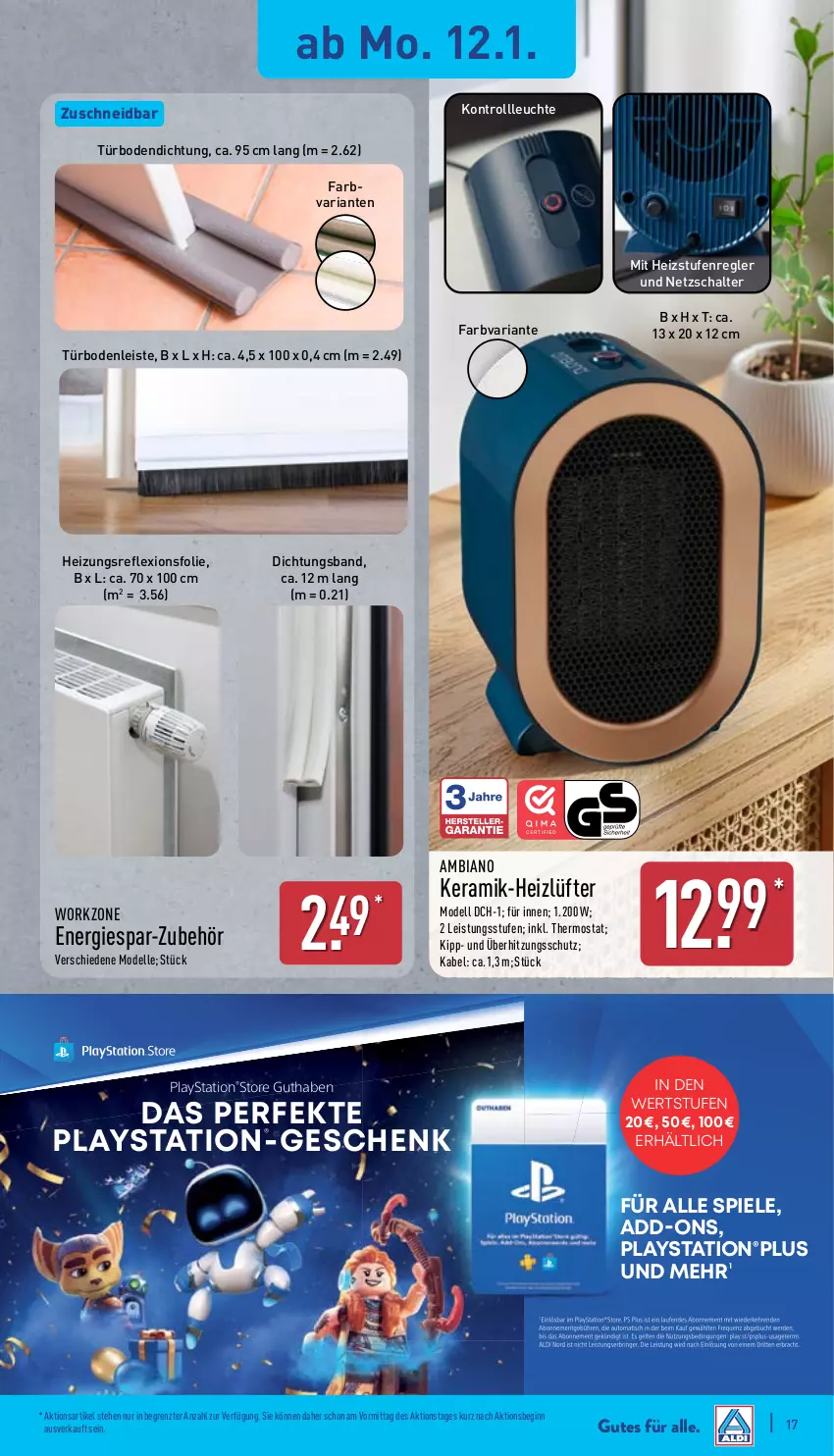 Aktueller Prospekt Aldi Nord - Von Montag - von 12.01 bis 17.01.2026 - strona 19 - produkty: ambia, dell, eis, elle, gin, lays, Leuchte, Mode, PlayStation, Ria, Schal, Spiele, thermostat, Ti, überhitzungsschutz, ZTE