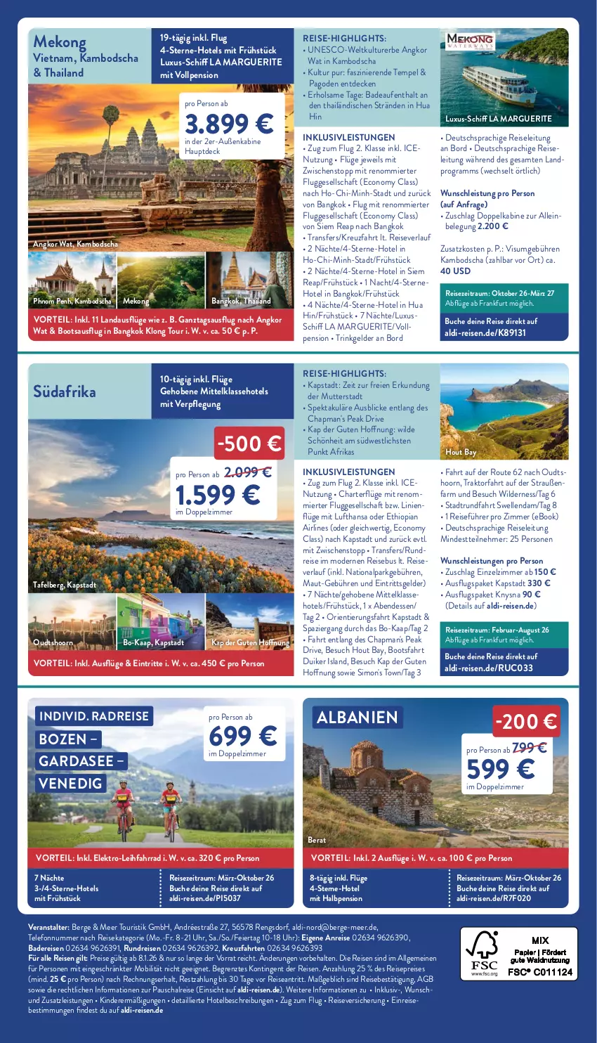 Aktueller Prospekt Aldi Nord - Von Montag - von 12.01 bis 17.01.2026 - strona 38 - produkty: aldi, Bad, buch, decke, deutschsprachige reiseleitung, eier, eis, Elektro, elle, Fahrrad, inklusivleistungen, Kinder, kreuzfahrten, LG, Mode, Pago, reis, reise-highlights, reiseverlauf, Schal, sim, südwest, telefon, Ti, uhr, usb, Wild, ZTE