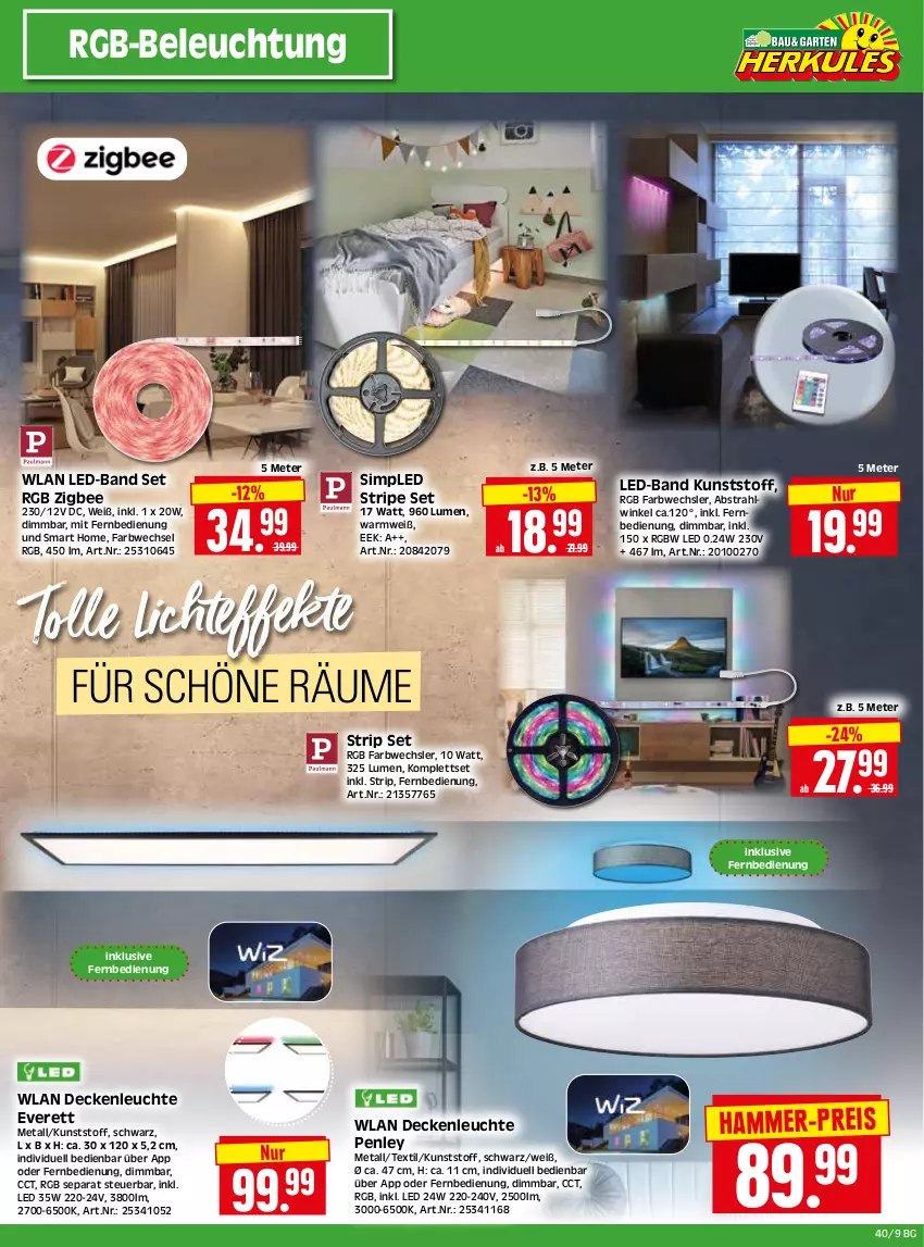 Aktueller Prospekt Edeka - Angebote der Woche - von 02.10 bis 07.10.2023 - strona 29 - produkty: beleuchtung, decke, deckenleuchte, eis, fernbedienung, Leuchte, mit fernbedienung, sim, Ti