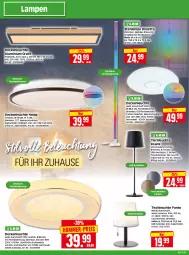 Gazetka promocyjna Edeka - Angebote der Woche - Gazetka - ważna od 07.10 do 07.10.2023 - strona 24 - produkty: Bau, beleuchtung, decke, deckenleuchte, dimmer, eis, fernbedienung, Holz, Lampe, Leuchte, leuchtmittel, mit fernbedienung, Schal, Stehlampe, Ti, tisch, tischleuchte, usb