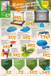 Gazetka promocyjna  - Gazetka - ważna od 15.06 do 15.06.2024 - strona 6 - produkty: aust, decke, Deckel, ente, Garten, hipp, Holz, HP, Kinder, Kreide, lack, latte, Liege, ndk, planschbecken, quad, rasen, Sandkasten, spielsand, spielzeug, Stühl, teppich, teppiche, Ti, tisch, tischplatte, Trampolin, trolley, Wanne, wasser