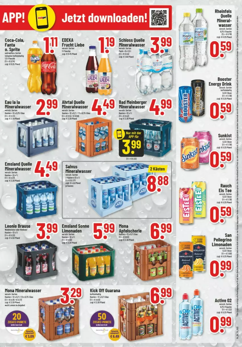 Aktueller Prospekt Trinkgut - Prospekte - von 03.04 bis 06.04.2024 - strona 4 - produkty: Alwa, Bad, Berger, brause, coca-cola, cola, deka, drink, eis, elle, energy drink, fanta, flasche, frucht, himbeer, limo, limonade, limonaden, mineralwasser, Rauch, rheinfels quelle, sprite, tee, Ti, wasser