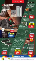 Gazetka promocyjna Lidl - Aktionsprospekt - Gazetka - ważna od 29.06 do 29.06.2024 - strona 20 - produkty: angebot, aust, Bau, Baustoffe, dell, eis, elle, gabel, Holz, HP, kraft, lack, Lacke, latte, Mode, ndk, Parkside, Pinsel, Pinselset, reis, Ria, ring, Ringschlüsselsatz, säge, Schal, Schale, schwamm, Sport, Tauchsäge, Ti, wasser, werkzeug, wolle, ZTE