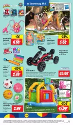 Gazetka promocyjna Lidl - Aktionsprospekt - Gazetka - ważna od 29.06 do 29.06.2024 - strona 43 - produkty: angebot, ball, coupon, eis, erde, Hasbro, Hüpfburg, Kinder, korb, LG, Persona, reis, ring, rucksack, sac, sattel, Schütze, Ti, wasser, Wasserspritze, wassertank, ZTE