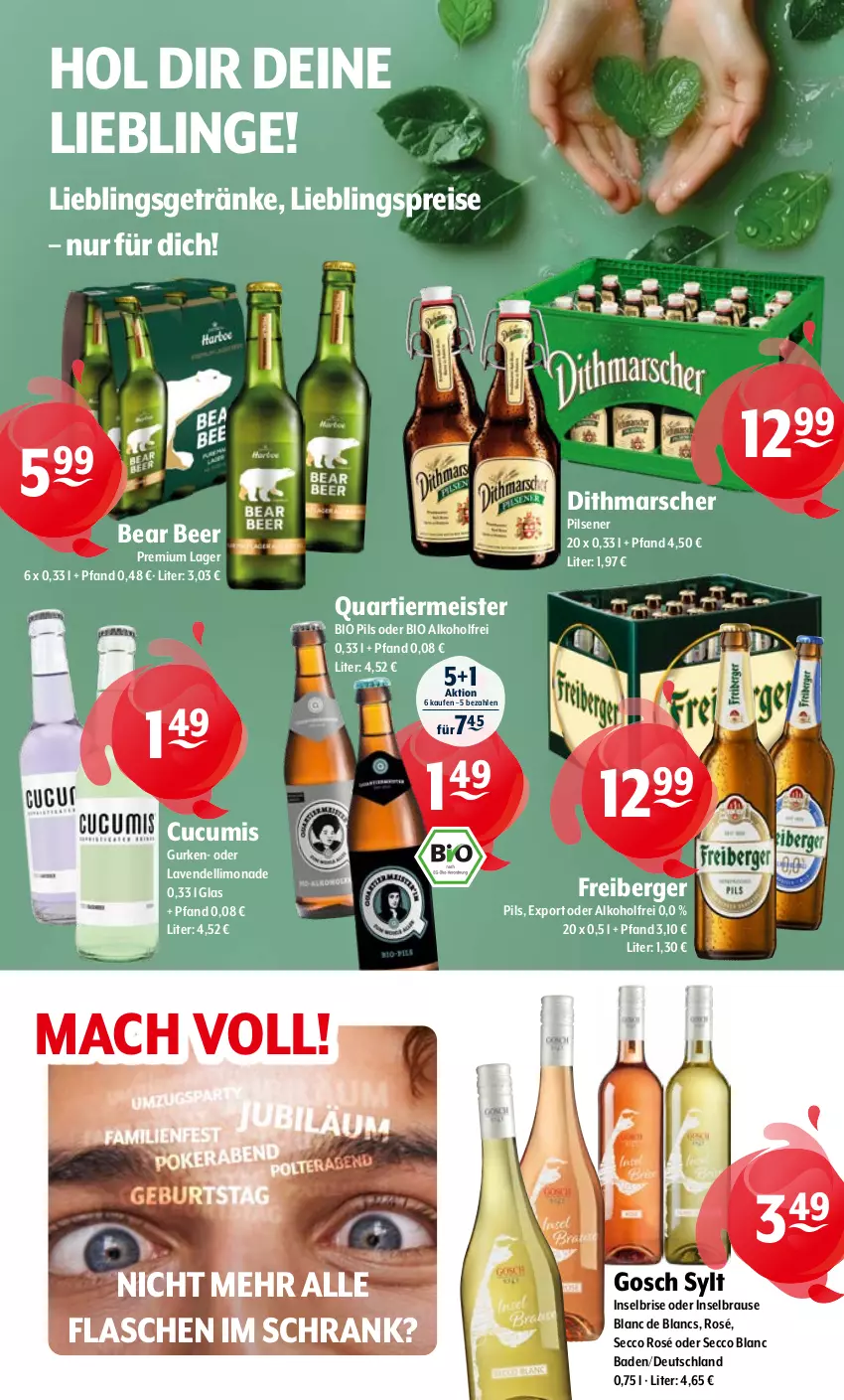 Aktueller Prospekt Getraenke Hoffmann - Prospekte - von 12.05 bis 17.05.2025 - strona 9 - produkty: alkohol, Bad, Berger, bio, brause, de blancs, dell, ecco, eis, flasche, Freiberger, getränk, getränke, gurke, gurken, lavendel, limo, limonade, mac, mars, Meister, pils, pilsener, reis, Schrank, Ti