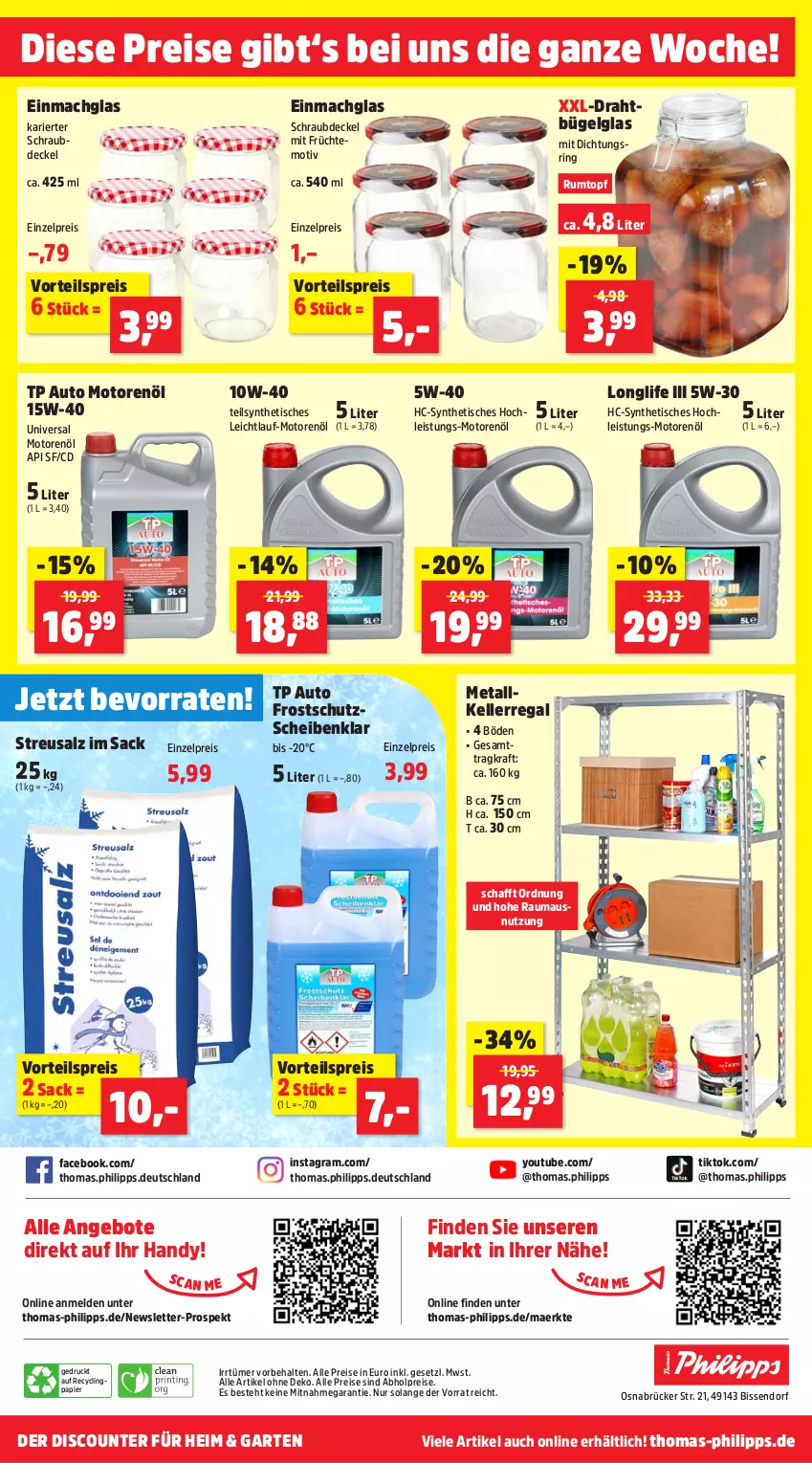 Aktueller Prospekt Thomas Philipps - von 07.10 bis 14.10.2024 - strona 12 - produkty: abholpreise, alle preise sind abholpreise, angebot, angebote, auto, Auto Moto, bügel, Clin, decke, Deckel, discount, Draht, einmachglas, eis, elle, früchte, Garten, Handy, kraft, LG, longlife, mac, Maus, motorenöl, papier, regal, reis, ring, rum, Rumtopf, sac, salz, Ti, tisch, topf, vorteilspreis, Yo