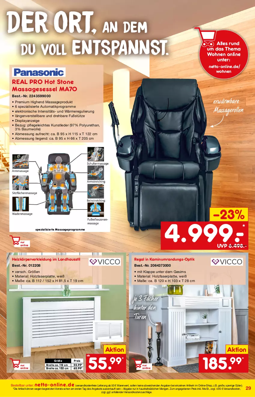 Aktueller Prospekt Netto Marken-Discount - Online-Magazin Januar - von 01.01 bis 31.01.2022 - strona 29 - produkty: angebot, auto, Bau, baumwolle, Brei, eis, Holz, Kamin, kleid, Kleidung, latte, Liege, ndk, regal, reis, Ria, sessel, sim, Spezi, Ti, versandkostenfrei, wolle, ZTE