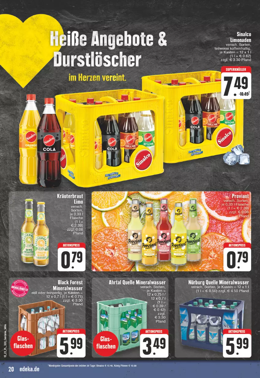 Aktueller Prospekt E Center - Angebote der Woche - von 03.04 bis 08.04.2023 - strona 20 - produkty: aktionspreis, Alwa, black forest, durstlöscher, eis, elle, ente, flasche, lack, limo, limonade, limonaden, mineralwasser, reis, sinalco, Ti, wasser